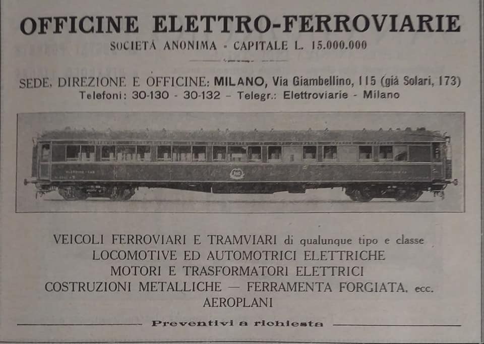 OEFT Officine Elettroferroviarie Tallero Milano