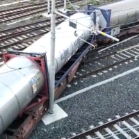 Svio Carro Porta Containers alla Stazione di Ventimiglia