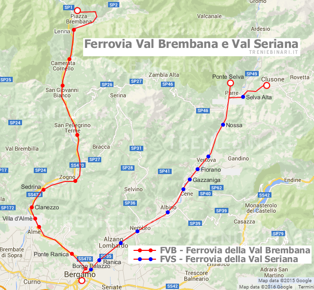 Ferrovia Val Brembana e Val Seriana