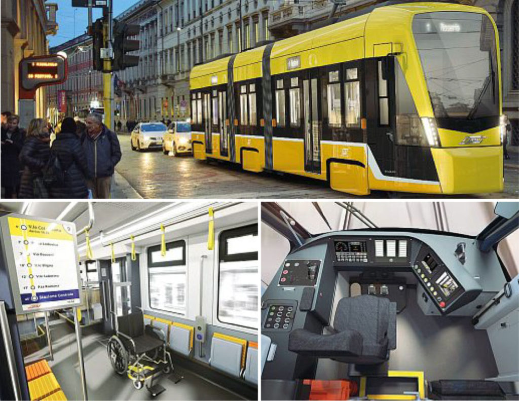 Interni nuovi Tram Stadler per ATM Milano