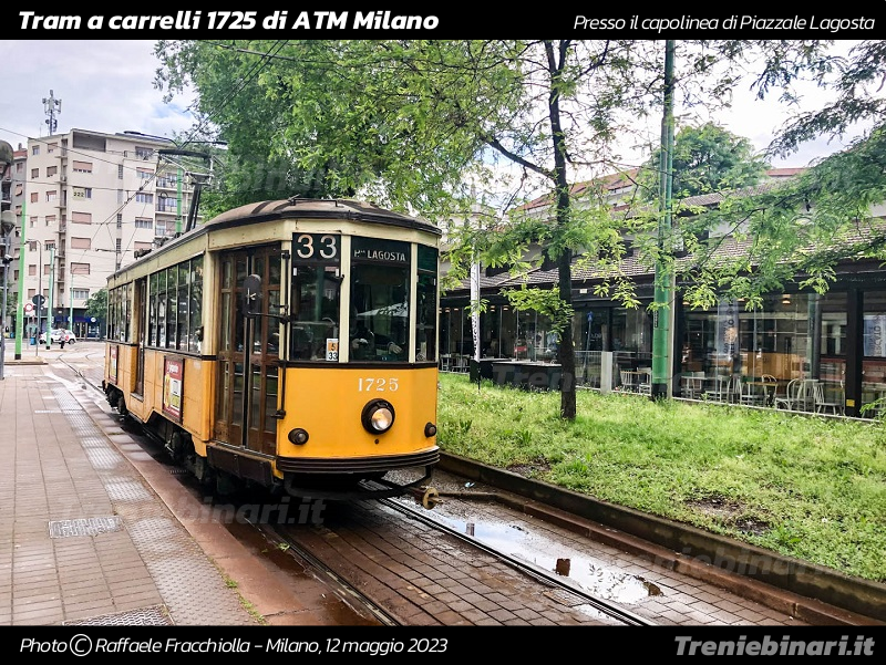 Tram carrelli 1725 Peter Witt Atm Milano